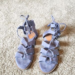Blue Suede Gladiator Sandals